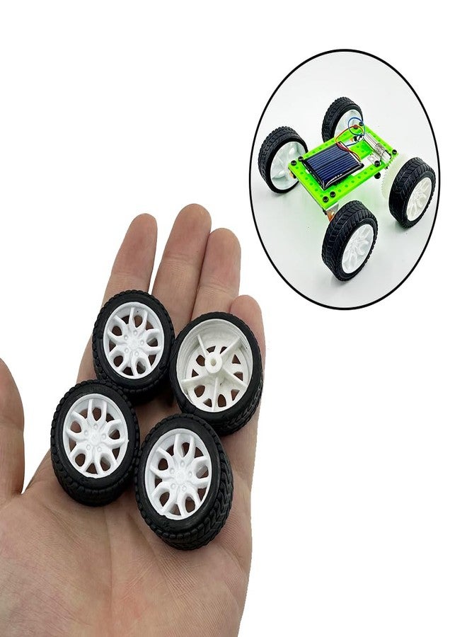 URIMPAVIDO 10PCS Toy Car Wheels 32mm Rubber Tire with 5PCS Shaft Round Axles for for DIY Model Toy RC Car Accessories Parts (2X32MM) - Image 3